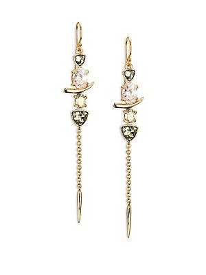 Alexis Bittar Miss Havisham Multi-stone Dangling Spear Drop Earrings