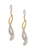 Adriana Orsini Rhodium-plated & Goldplated Sterling Silver & Crystal Drop Earrings