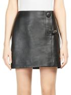 Acne Lise Leather Mini Skirt