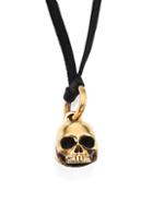 King Baby Studio Small Hamlet Skull Pendant & Leather Cord Necklace