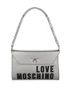 Love Moschino Metallic Faux Leather Pouch