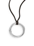 R.j. Graziano Suede Ring Pendant Necklace