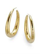 Ippolita 18k Yellow Gold Long Hoop Earrings/2.5