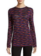 M Missoni Textured Ribbed Long-sleeve Top