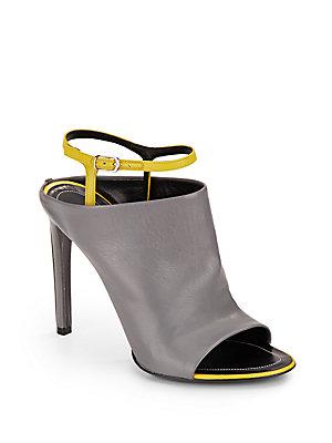 Balenciaga Leather Ankle-strap Mules