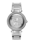 Michael Kors Parker Stainless Steel And Crystal Watch