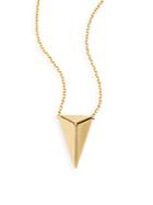 Saks Fifth Avenue 14k Yellow Gold Pyramid Pendant Necklace