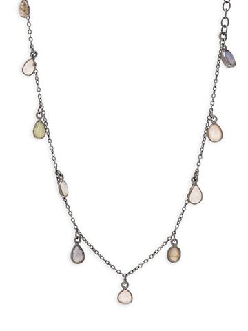 Adornia Fine Jewelry Pear Confetti Labradorite