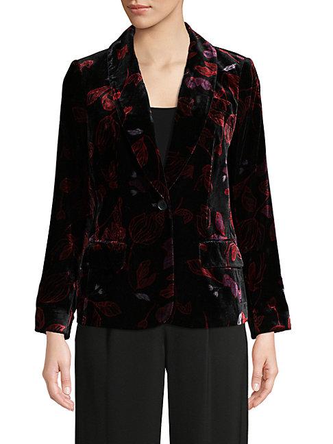 Diane Von Furstenberg Mikki Velvet Shawl Collar Jacket