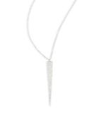 Ef Collection Diamond & 14k White Gold Dagger Necklace