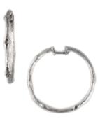 Effy Sterling Silver Hoops With Diamond Accents