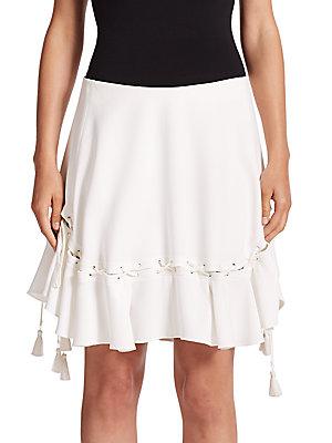 See By Chlo Lace-up Flutter Skirt