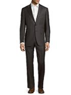 Canali Classic-fit Solid Wool Suit
