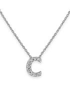 Kc Designs Diamond Initials 14k White Gold Pendant Necklace