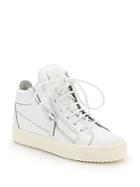 Giuseppe Zanotti Side-zip Lace-up Leather Sneakers