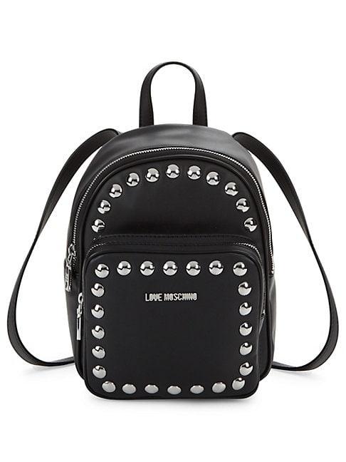 Love Moschino Studded Faux Leather Backpack