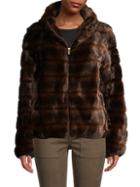 Donna Karan New York Faux Fur Jacket