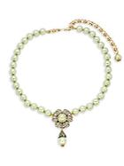 Heidi Daus Faux-pearl Crystal Flower Necklace