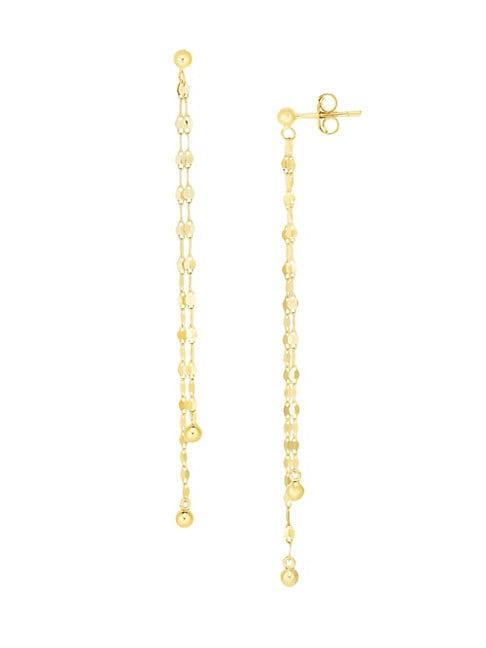 Sphera Milano 14k Yellow Gold Mirror Chain Earrings