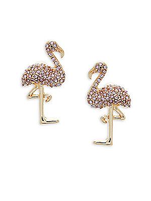 Eye Candy La Flamingo Crystal Stud Earrings