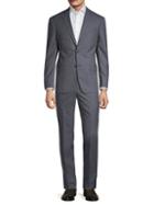 Michael Kors Slim-fit Mini Check Wool Suit