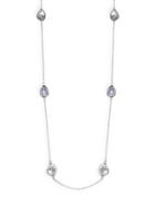 Belpearl 14k White Gold & 8-10mm Tahitian Keshi Pearl Station Necklace