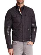 Michael Kors Quilted Leather-trimmed Jacket