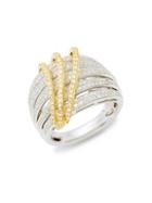 Effy 14k White & Rose Gold Diamond Ring