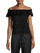 Rebecca Taylor Lace Off-the-shoulder Top