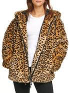 Dkny Leopard Faux Fur Jacket