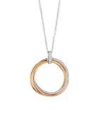 Effy Trio 14k Tri-tone Gold & Diamond Circles Pendant Necklace
