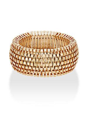 Kenneth Jay Lane Couture Collection Square Beaded Stretch Cuff Bracelet