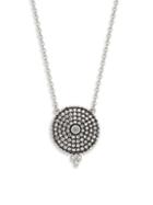 Freida Rothman Sterling Silver & Cubic Zirconia Pav&eacute; Disc Pendant Necklace