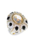 Cz By Kenneth Jay Lane 18k Goldplated & Crystal Turban Ring