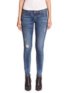 Hudson Jeans Krista Slight Distressed Super Skinny Jeans