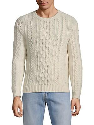 Valentino Embroidered Cable-knit Sweater