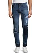 Rnt23 Distressed Jeans With Patches