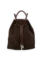 Halston Heritage Leather & Suede Drawstring Backpack