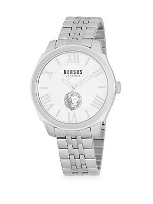 Versace Logo Water Resistant Stainless Steel Bracelet Watch