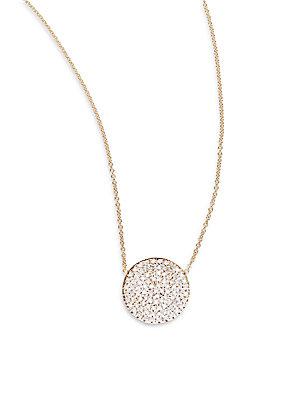 Kacey K Fine Jewelry Diamond & 14k Gold Disc Necklace