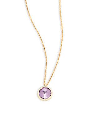 Marco Bicego Delicati Amethyst & 18k Yellow Gold Pendant Necklace
