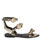 Rebecca Minkoff Shaya Metallic Ankle-strap Sandals