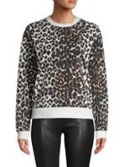 Betsey Johnson Performance Leopard-print Cotton-blend Sweatshirt