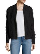 Opening Ceremony Broderie Anglaise Cotton Bomber Jacket
