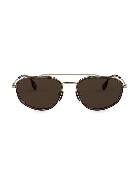 Burberry 56mm Oval Sunglasses