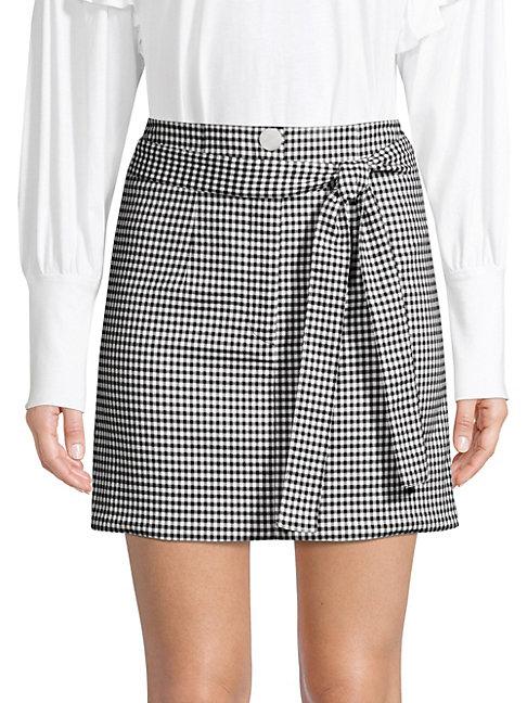 Robert Rodriguez Lexy Mini Check A-line Skirt
