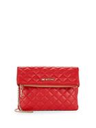 Love Moschino Foldover Quilted Clutch