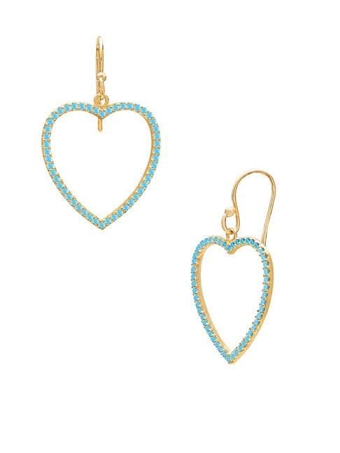 Gabi Rielle Crystal Heart Drop Earrings