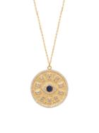 Gabi Rielle Love And Protection Gold Vermeil & Cubic Zirconia Evil Eye Pendant Necklace