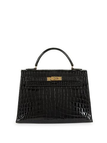 Herm S Vintage Nilo Crocodile Leather Handbag